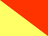 Man overboard.(often attached to the man overboard pole on boats).
With a sinister hoist, the semaphore flag.